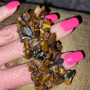 Stretch beaded stone bracelet